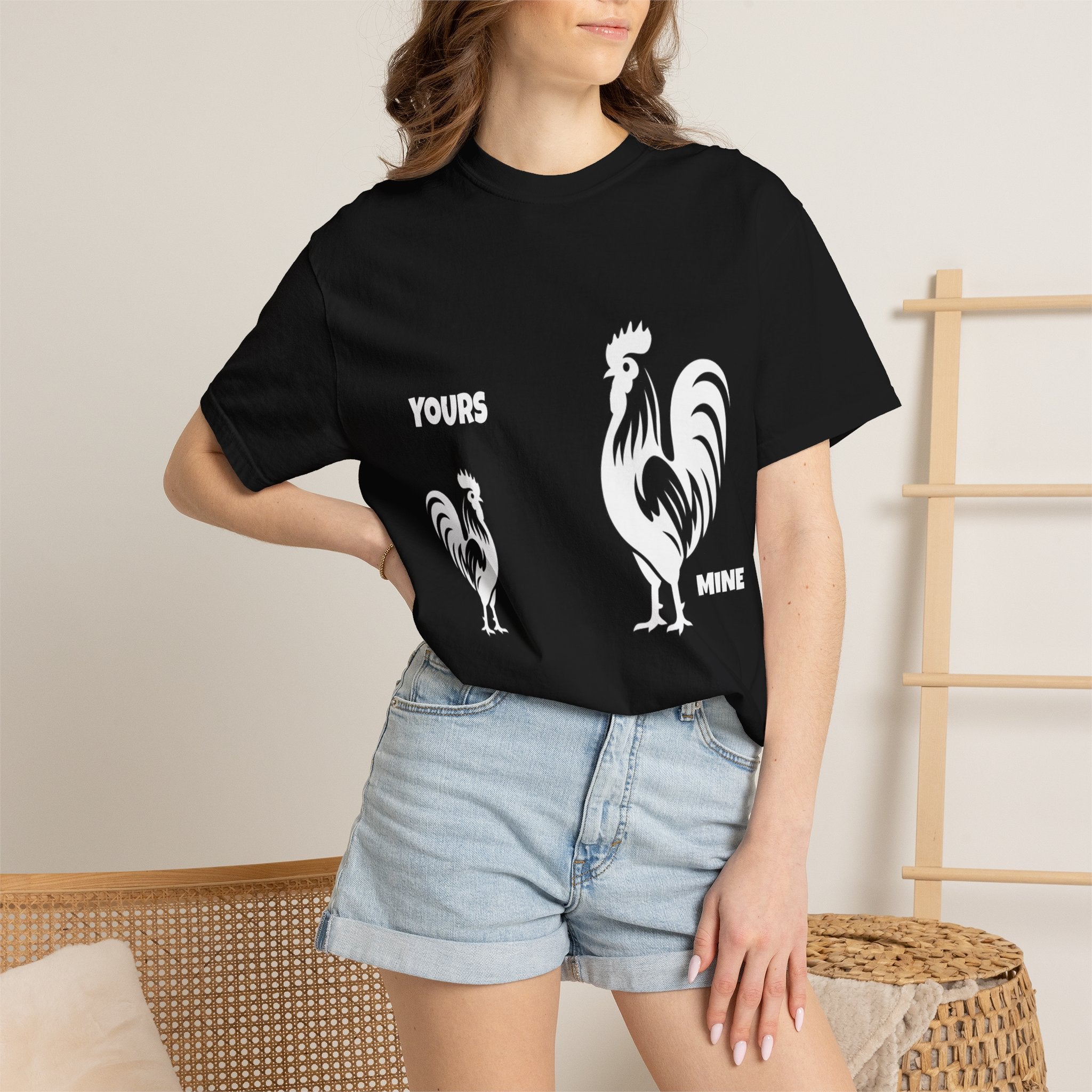 Rooster 'Yours Mine' Graphic T-Shirt