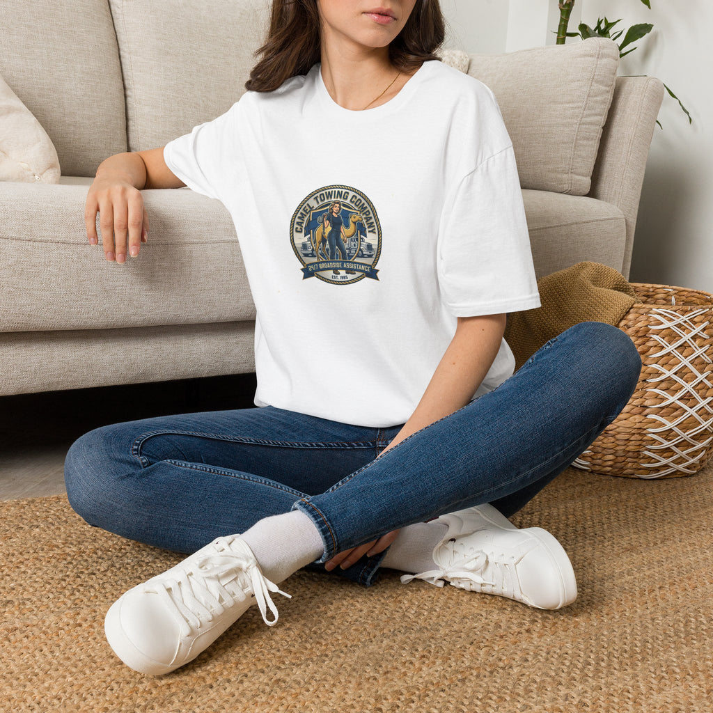 Towing Company Logo Tee — Vintage Camel Towing Co. 24/7 Roadside Assistance Shirt