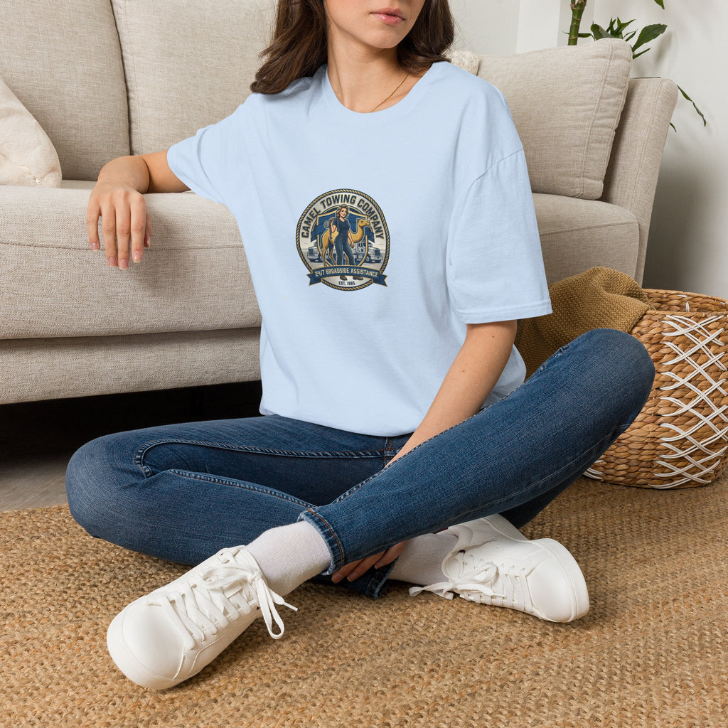 Towing Company Logo Tee — Vintage Camel Towing Co. 24/7 Roadside Assistance Shirt