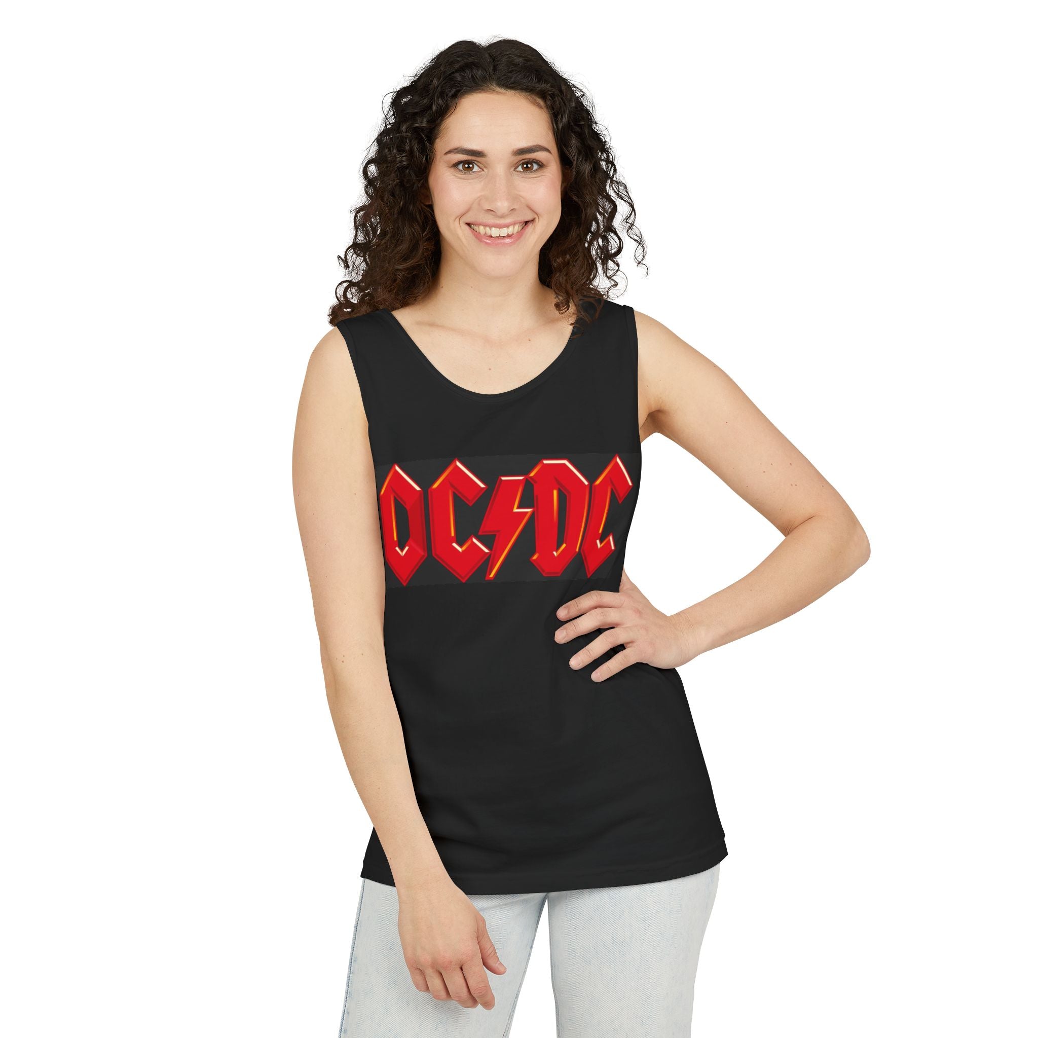 Rock Band Logo Tank Top — 'OC/DC' Graphic Music Tee