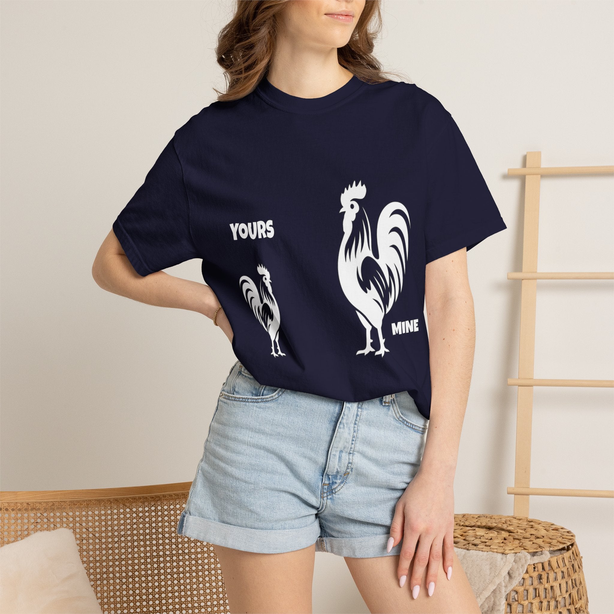 Rooster 'Yours Mine' Graphic T-Shirt
